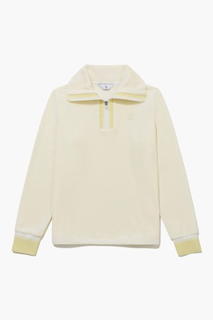 여성 세일러 카라 반집업 티셔츠 옐로우 MQ422LTLO1