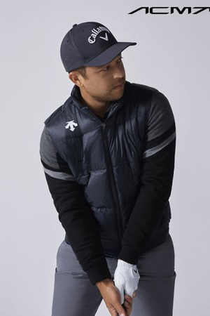 [데상트골프] 아크먼트(ACMT) 남성 하이브리드 다운 점퍼  DQ42MFKOO2_BLACK-a