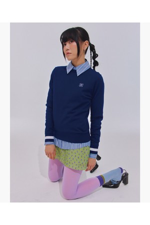 여성 에센셜 방풍 스웨터 _DBLE GQ422LKPO9_BLUE-a