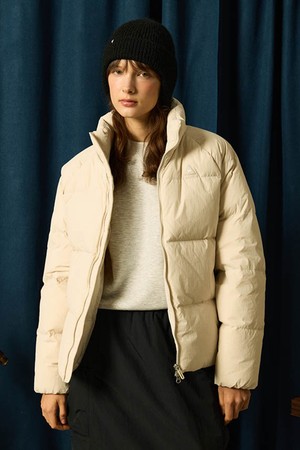 유니 선데이 루즈핏 숏다운 자켓 - 베이지 QQ423LDJO2