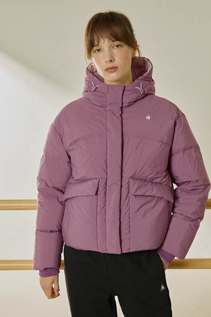 여성 네쥬 루즈핏 후드 다운 자켓 - 퍼플 QQ422ODJO3
