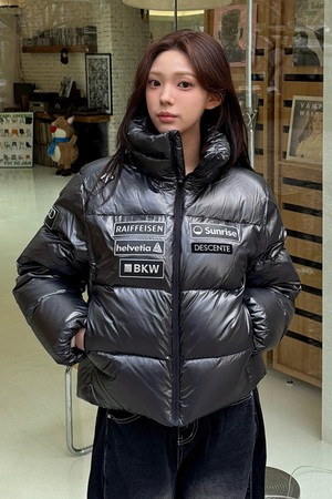 스위스 스키 스탠드넥 다운 자켓 블랙 SQ423SDJO2