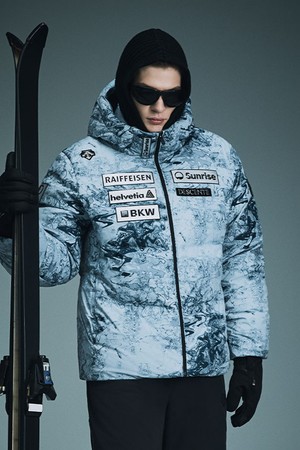 스위스 스키 후드형 다운 자켓 패턴 SQ423SDJO3