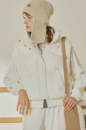 여성 네쥬 루즈핏 다운 베스트 - 아이보리 QQ422ODVO3