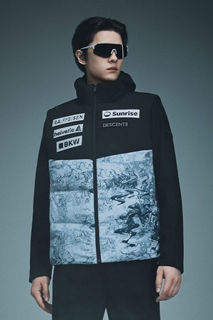 스위스 스키 미들 다운 베스트 패턴 SQ421SDVO1