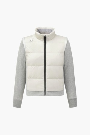 [데상트골프] 여성 스피릿 하이브리드 다운 점퍼  DQ42WFKOO2_IVORY-a