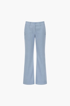 여성 코듀로이 밴딩 부츠컷 팬츠 _LBLU GQ422LPTN1_BLUE-a