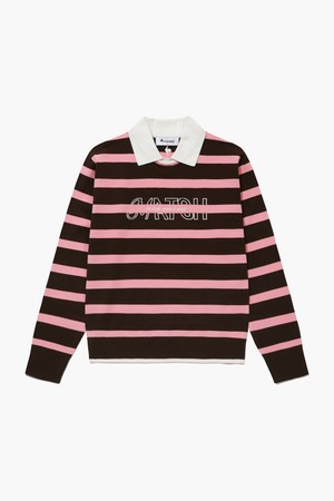 여성 스트라이프 카라 스웨터 _DPCH GQ422LKPO3_RED-a