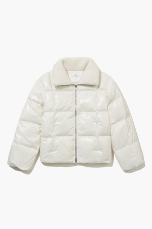 여성 글로시 다운 아우터 아이보리 MQ422LJPN3
