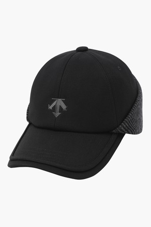 [데상트골프] 남성 이어워머 일체형 방한캡  DQ42MFCPO3_BLACK-a