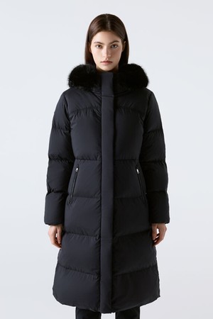 우먼스 캐논 롱 다운 자켓 블랙 SQ422SDJO2