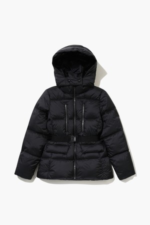 여성 퍼후드 미들 다운 점퍼 _BLCK GQ422LDJO5_BLACK-a