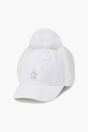 여성 퀼티드 패딩 트루퍼햇 화이트 MQ422LCPN2