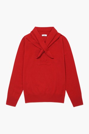 여성 시그니처 캐시미어 스웨터(스카프 SET) 레드 MQ322LSW91