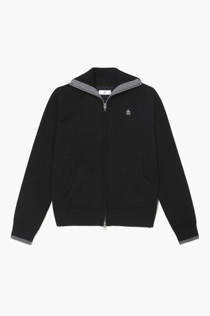 여성 카라 풀집업 방풍 스웨터 블랙 MQ422LSJO2