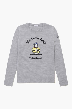 여성 70주년 라운드 스웨터 그레이 MQ412LSWN1