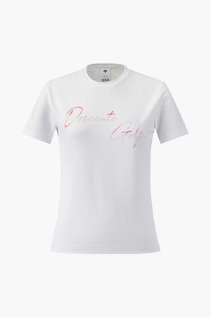 [데상트골프] 여성  라운드넥 반팔 티셔츠  DP22WFNS4G_WHITE-a