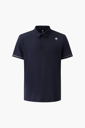 [데상트골프] 남성 피케 반팔 티셔츠 (DP22MFTS4G)_NAVY-a