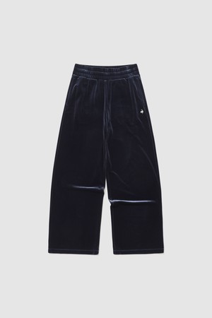 여성 얼리스프링 와이드핏 벨벳 팬츠 - 네이비 QR122OFP15