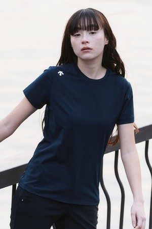 [세리나&소빈 착용] 터프 반팔 티셔츠 다크 네이비 SR123UTS11