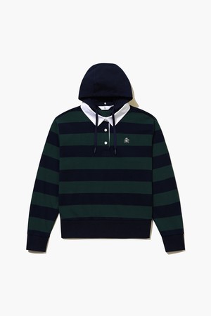 [먼싱웨어] 여성 스트라이프 후드 탈부착 맨투맨 다크네이비(MQ322LTL91)_NAVY-a