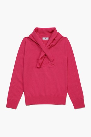 [먼싱웨어] 여성 시그니처 캐시미어 스웨터(스카프 SET) 핑크 MQ322LSW91_PINK-a