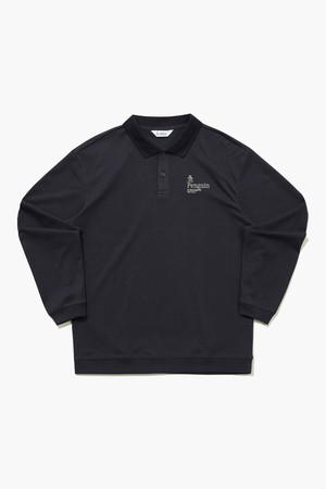 [먼싱웨어] 남성 에센셜 카라 긴팔티셔츠 다크네이비(MQ321PTL81)_NAVY-a