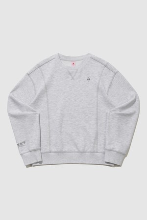 여성 더블텐션2.0 루즈핏 라운드 맨투맨 - 멜란지 QR122OFS12