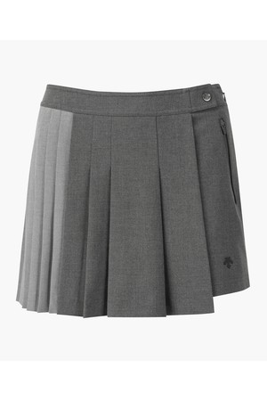 [데상트골프] 여성 언발란스 플리츠 쇼츠  DR12WFSP11_GREY-a