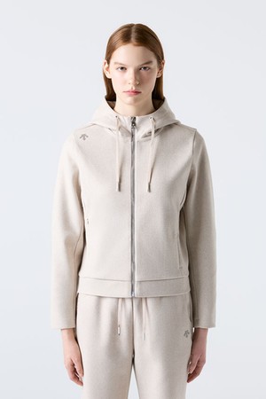 우먼스 울라이크 트레이닝 후드 집업 자켓 오트밀 SR122PFT11