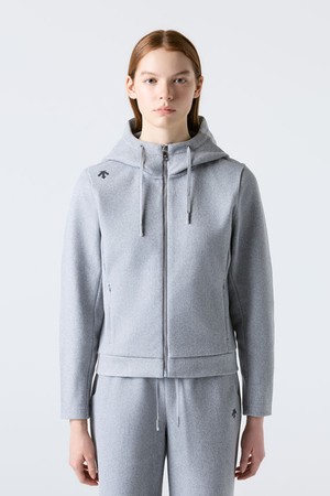 우먼스 울라이크 트레이닝 후드 집업 자켓 멜란지 그레이 SR122PFT11