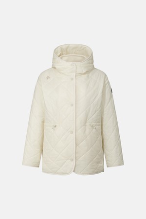 우먼스 퀼팅 롱 패딩 자켓 크림 SR122PKT12