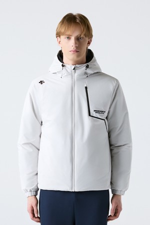 트레이닝 후드형 패딩 자켓 라이트 그레이 SR121TPD12