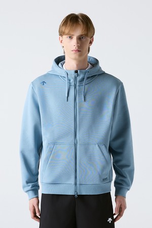 스포츠테리 오버핏 후드 집업 자켓 블루 SR123UFT11