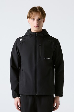 기모 안감 후드형 바람막이 블랙 SR123UJK11