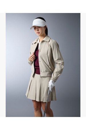 [데상트골프] 여성 카라넥 블루종 점퍼  DR12WFBL27_BEIGE-a