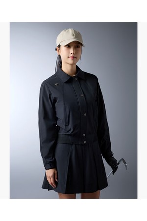 [데상트골프] 여성 카라넥 블루종 점퍼  DR12WFBL27_BLACK-a