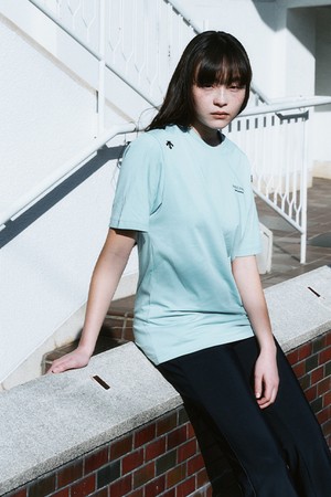 [세리나 착용] 스몰 워딩 코튼 반팔 티셔츠 그린 SR123UTS15