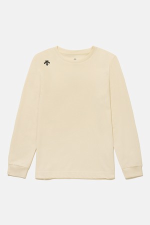 영애슬릿 오버핏 그래픽 긴팔 티셔츠 아이보리 SR12JUTL13