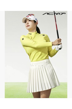 [데상트골프] 아크먼트(ACMT) 여성 모크넥 풀오버  DR11WFKP13_YELLOW-a
