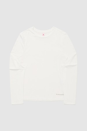 여성 슬림핏 모달 긴팔 티셔츠 - 크림 QR122ORL11