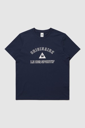 유니 레터 그래픽 르프레쉬 반팔티 네이비 QR123LRS22