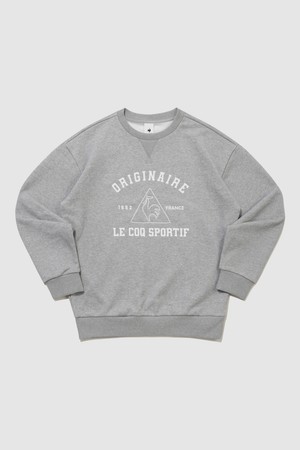 유니 빅 그래픽 루즈핏 맨투맨 그레이 QR123LFS21