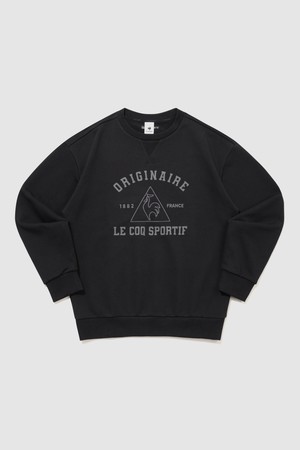 유니 빅 그래픽 루즈핏 맨투맨 블랙 QR123LFS21