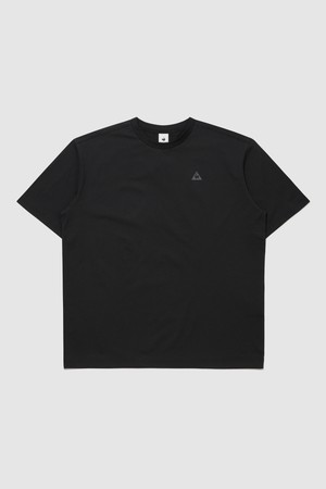 유니 레터 그래픽 르프레쉬 루즈핏 반팔티 블랙 QR123LRS21