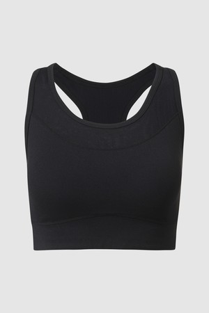 여성 미디엄 서포트 브라탑 블랙 QR122OSL13