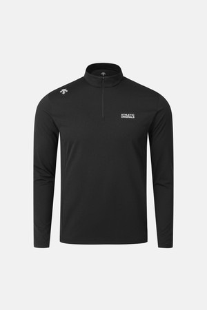 러닝 반집업 긴팔 티셔츠 블랙 SR123RTL22