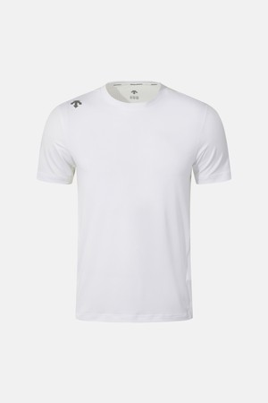 러닝 배색 반팔 티셔츠 화이트 SR123RTS22