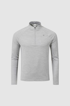 남성 하이브리드 긴팔 집업 티셔츠 그레이 QR121ERL11