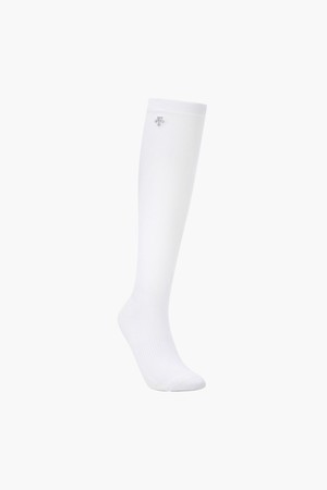 [데상트골프] 여성 베이직 로고 니삭스  DR12WFSO11_WHITE-a